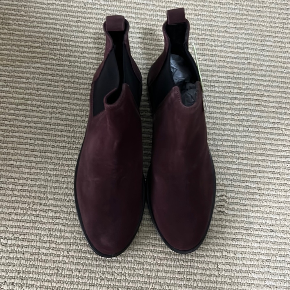 Burgundy ankle boots